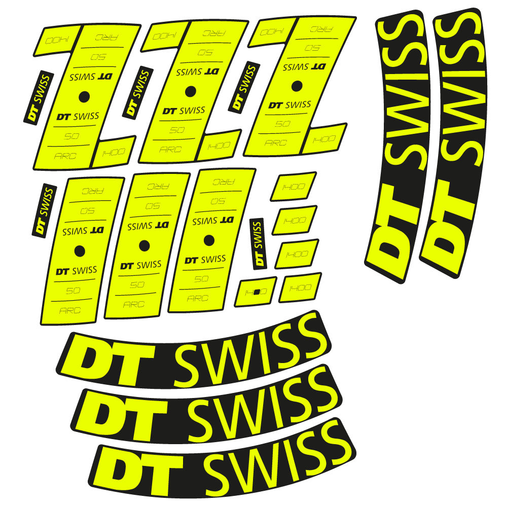 Autocollant vinyle personnalisé compatible avec les roues DT Swiss ARC 1400 DB 50 – 50 mm