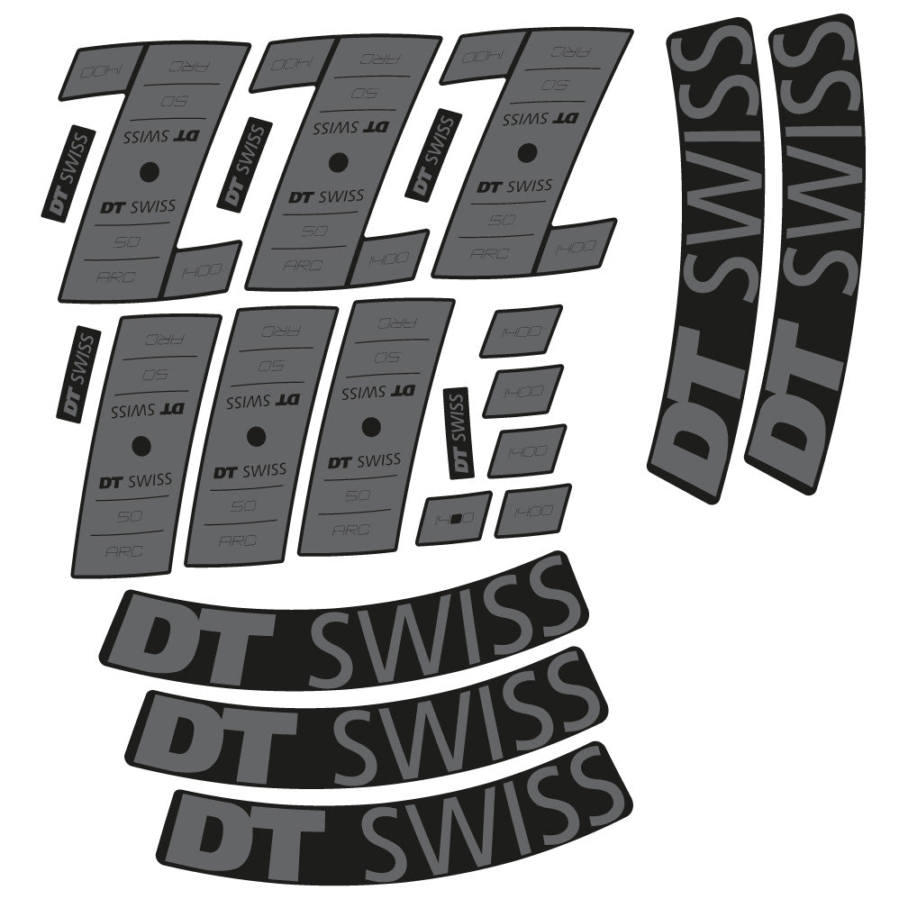 Autocollant vinyle personnalisé compatible avec les roues DT Swiss ARC 1400 DB 50 – 50 mm
