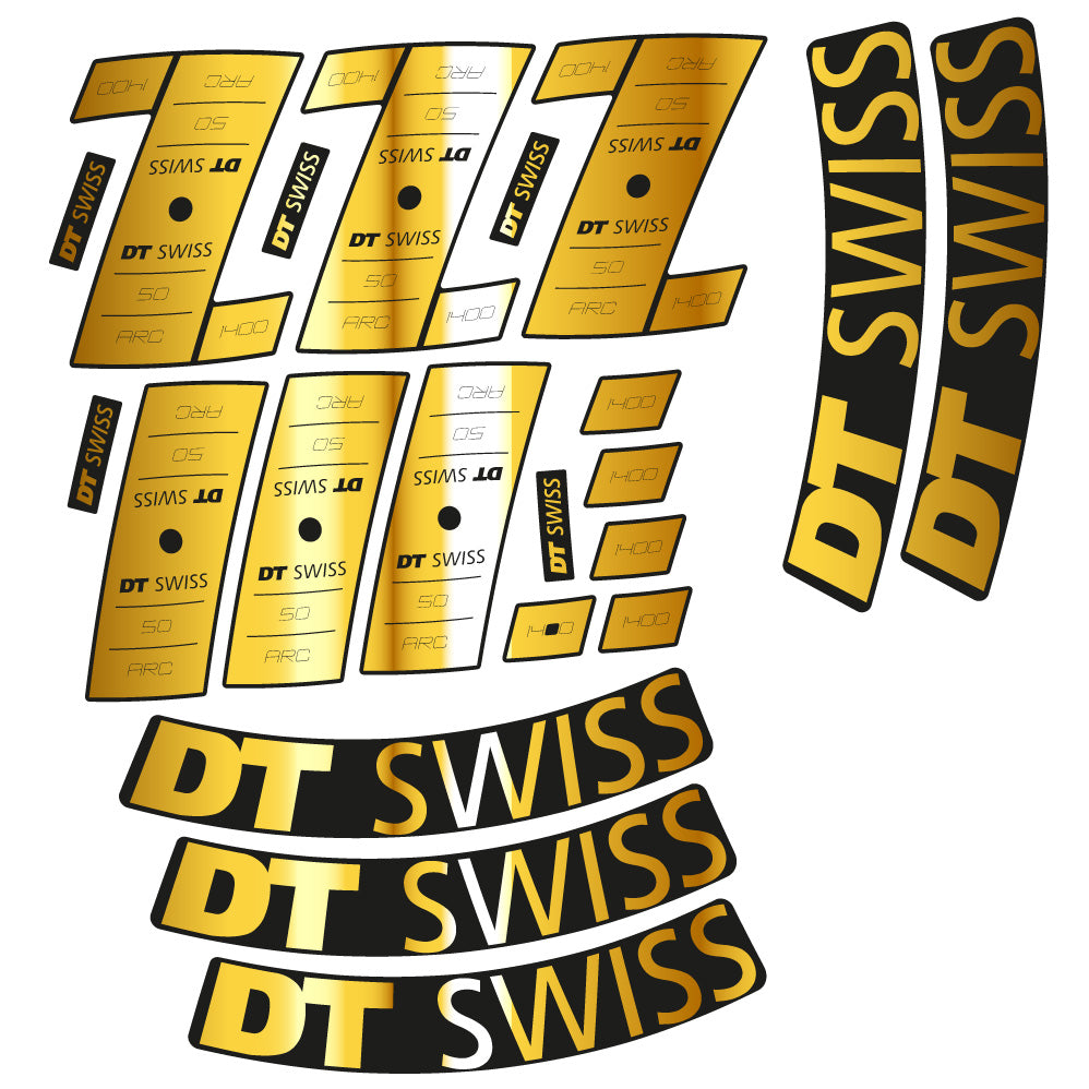 Autocollant vinyle personnalisé compatible avec les roues DT Swiss ARC 1400 DB 50 – 50 mm