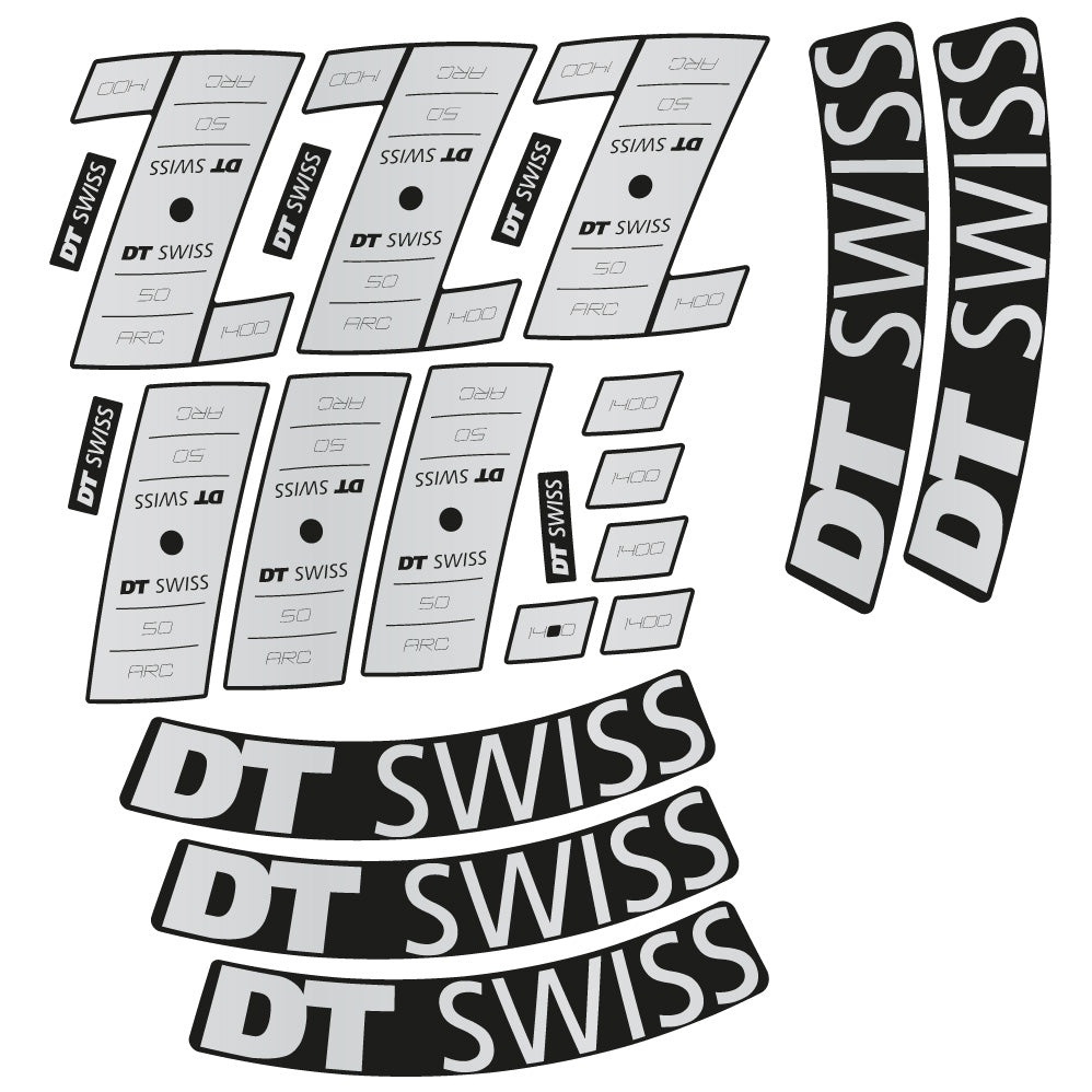Autocollant vinyle personnalisé compatible avec les roues DT Swiss ARC 1400 DB 50 – 50 mm