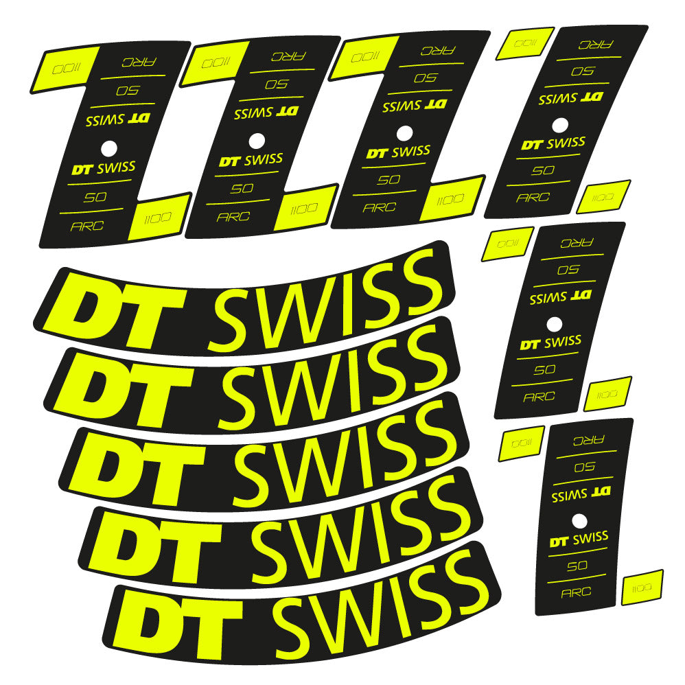 Autocollant DT Swiss ARC 1100 Dicut DB, Roues Route 50mm, Autocollant Vélo vinyle