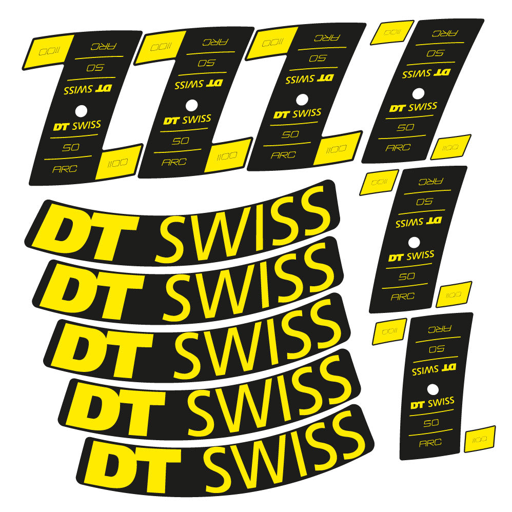 Autocollant DT Swiss ARC 1100 Dicut DB, Roues Route 50mm, Autocollant Vélo vinyle
