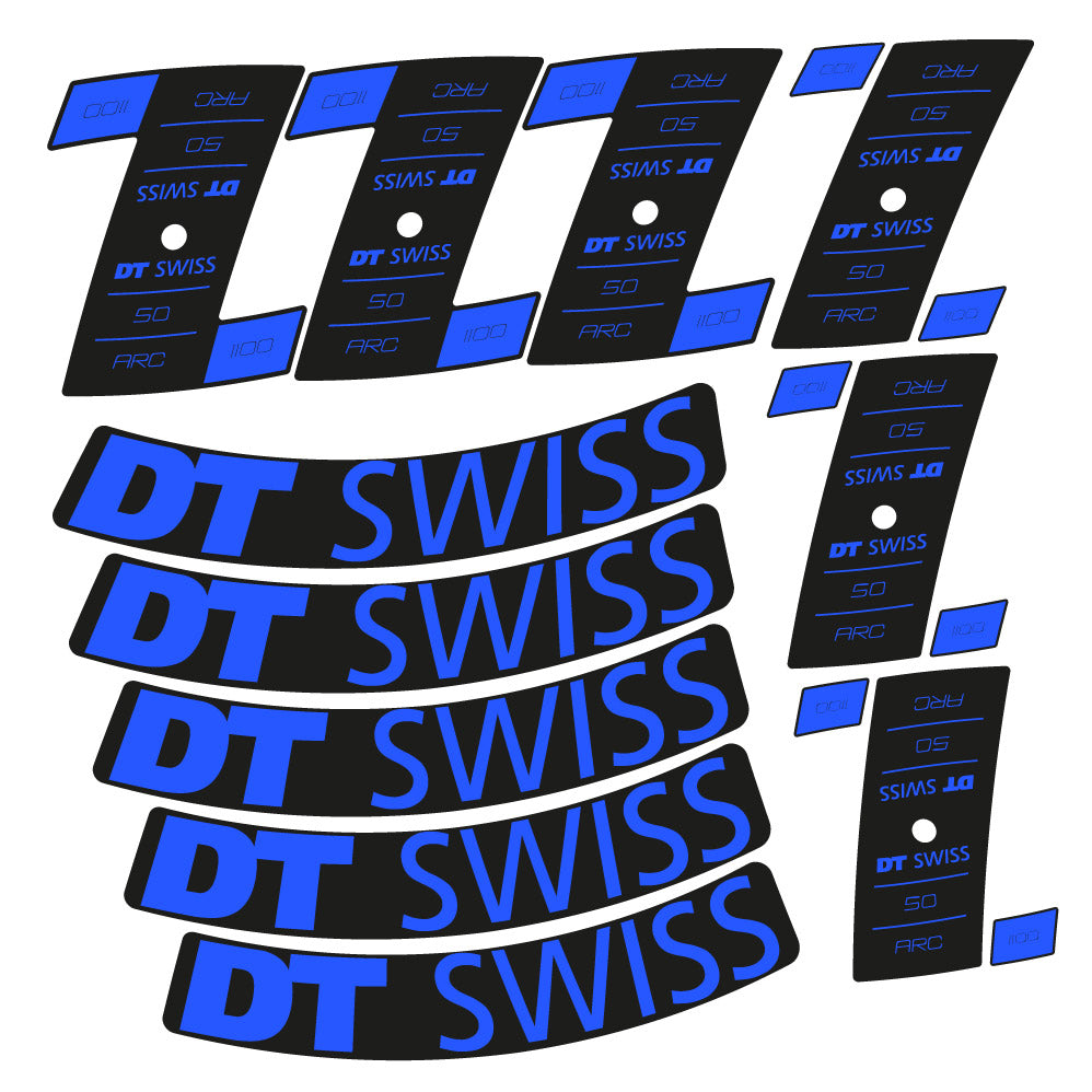 Autocollant DT Swiss ARC 1100 Dicut DB, Roues Route 50mm, Autocollant Vélo vinyle
