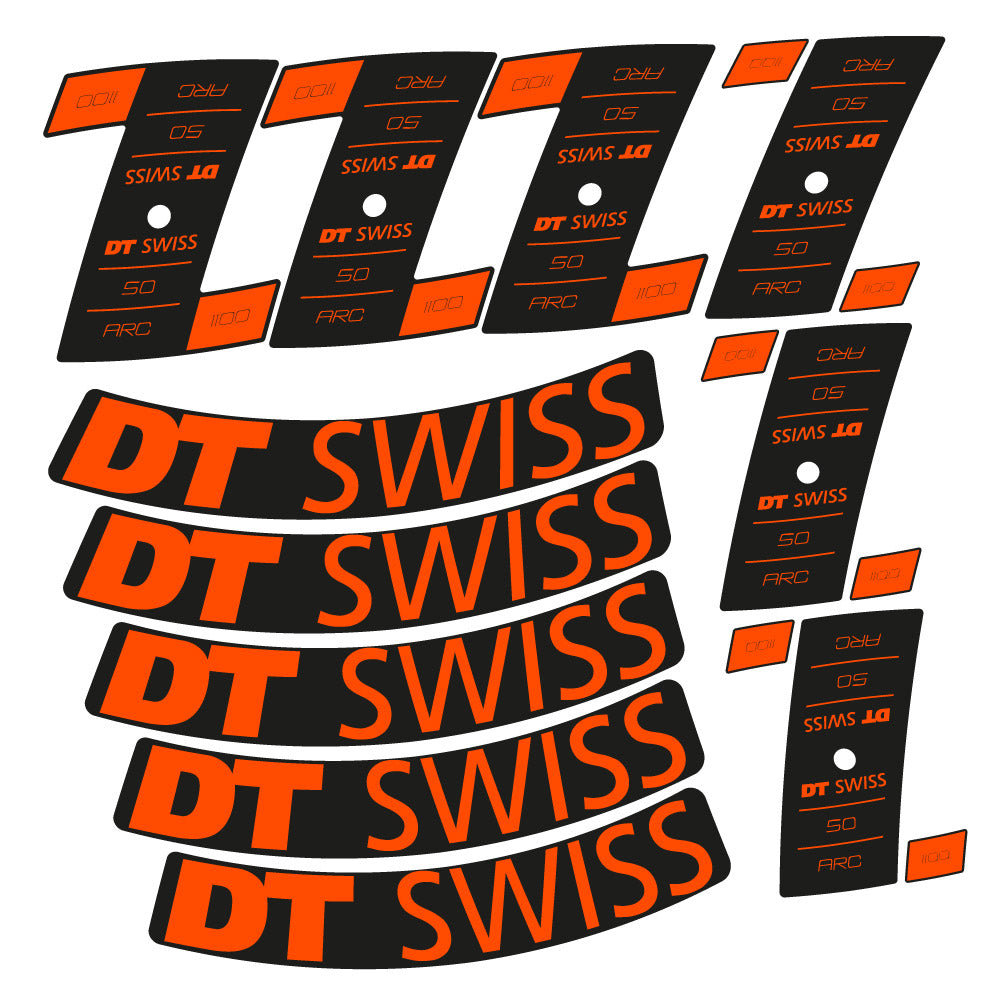 Autocollant DT Swiss ARC 1100 Dicut DB, Roues Route 50mm, Autocollant Vélo vinyle