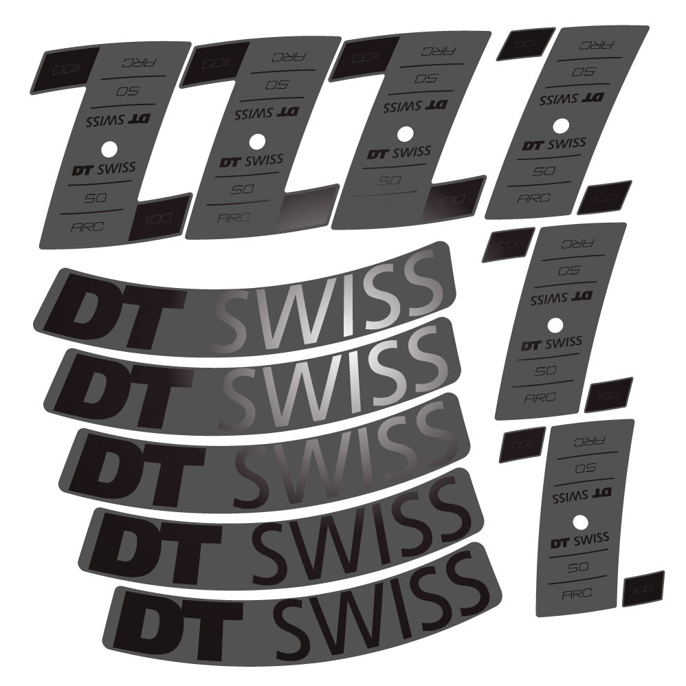 Autocollant DT Swiss ARC 1100 Dicut DB, Roues Route 50mm, Autocollant Vélo vinyle