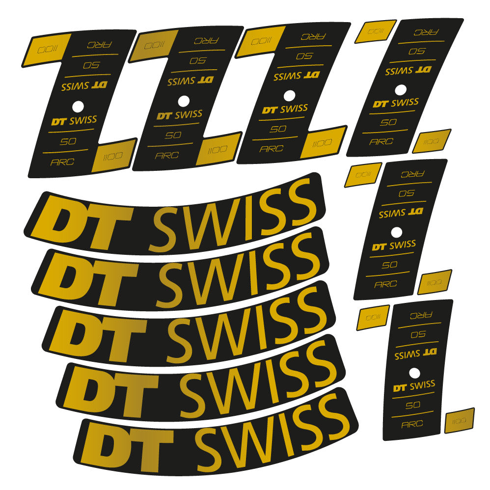 Autocollant DT Swiss ARC 1100 Dicut DB, Roues Route 50mm, Autocollant Vélo vinyle