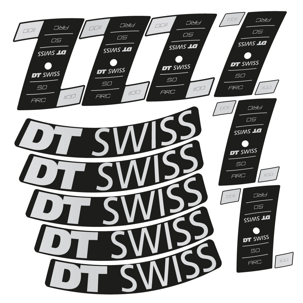 Autocollant DT Swiss ARC 1100 Dicut DB, Roues Route 50mm, Autocollant Vélo vinyle