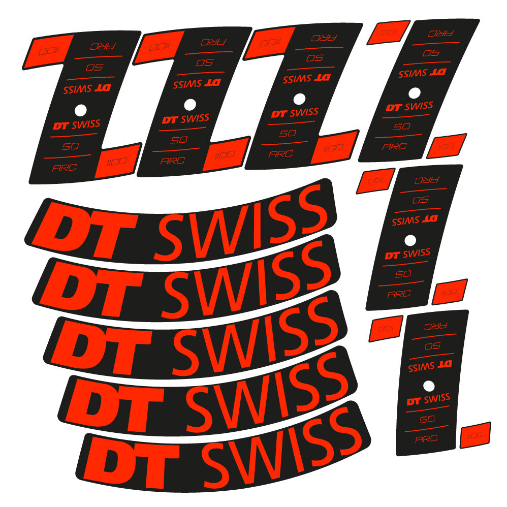 Autocollant DT Swiss ARC 1100 Dicut DB, Roues Route 50mm, Autocollant Vélo vinyle