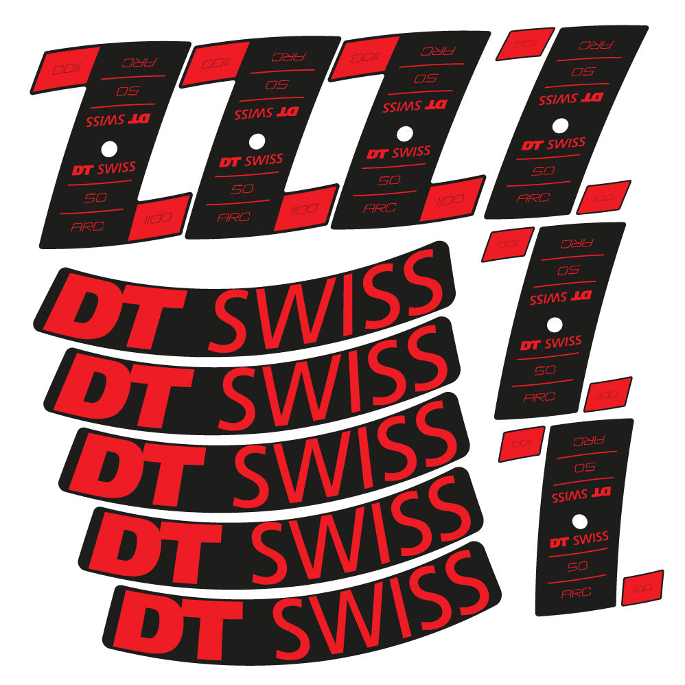 Autocollant DT Swiss ARC 1100 Dicut DB, Roues Route 50mm, Autocollant Vélo vinyle