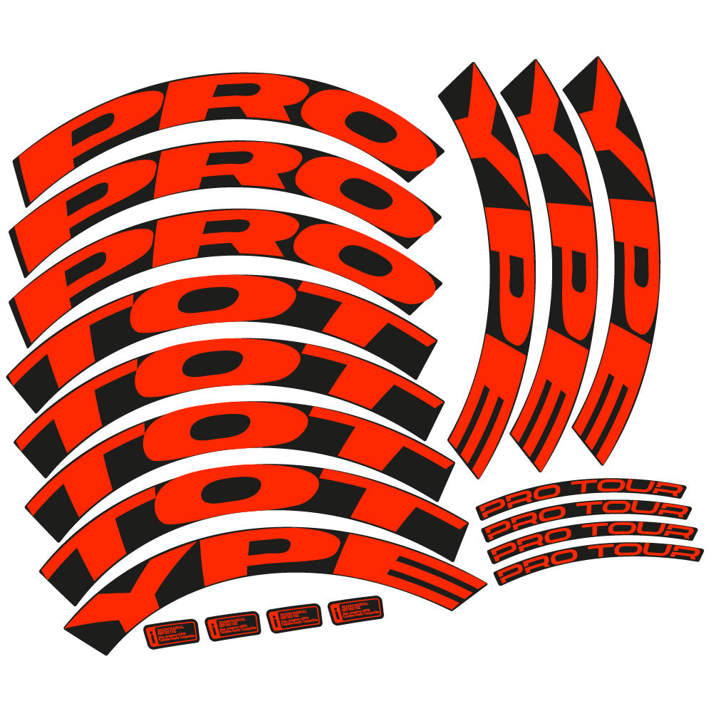 Autocollant Proto. Conception personnalisée Pro Tour Disc, Profil Roues Route 50, Autocollant Vinyle