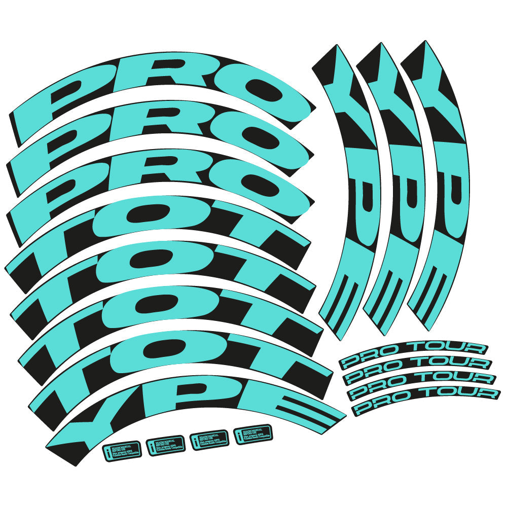 Autocollant Proto. Conception personnalisée Pro Tour Disc, Profil Roues Route 50, Autocollant Vinyle