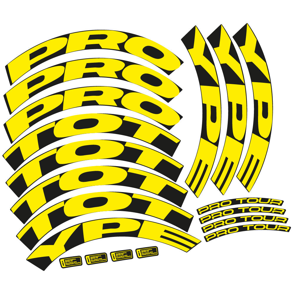 Autocollant Proto. Conception personnalisée Pro Tour Disc, Profil Roues Route 50, Autocollant Vinyle