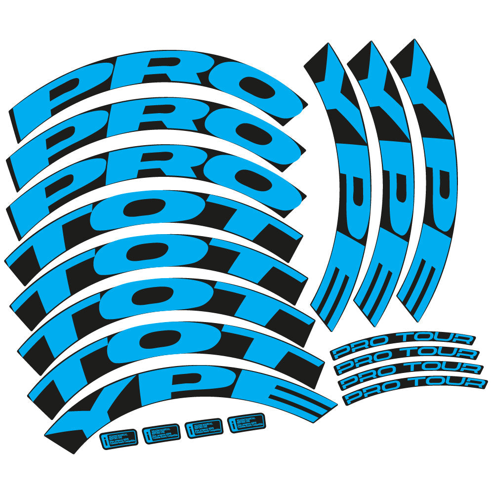 Autocollant Proto. Conception personnalisée Pro Tour Disc, Profil Roues Route 50, Autocollant Vinyle