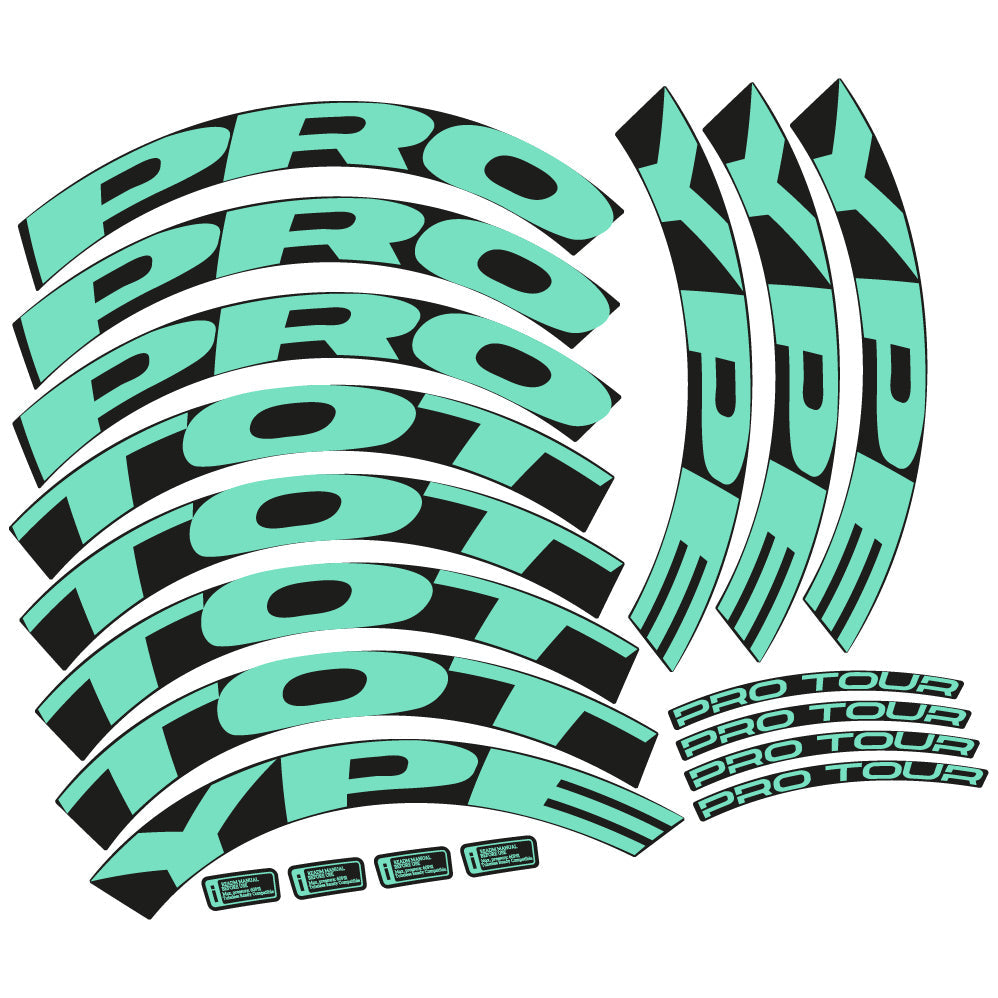 Autocollant Proto. Conception personnalisée Pro Tour Disc, Profil Roues Route 50, Autocollant Vinyle