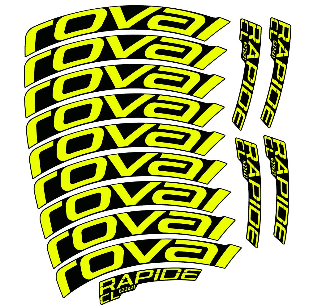 Autocollant Roval Rapide CL, Roues Route 50mm, Autocollant Vélo vinyle