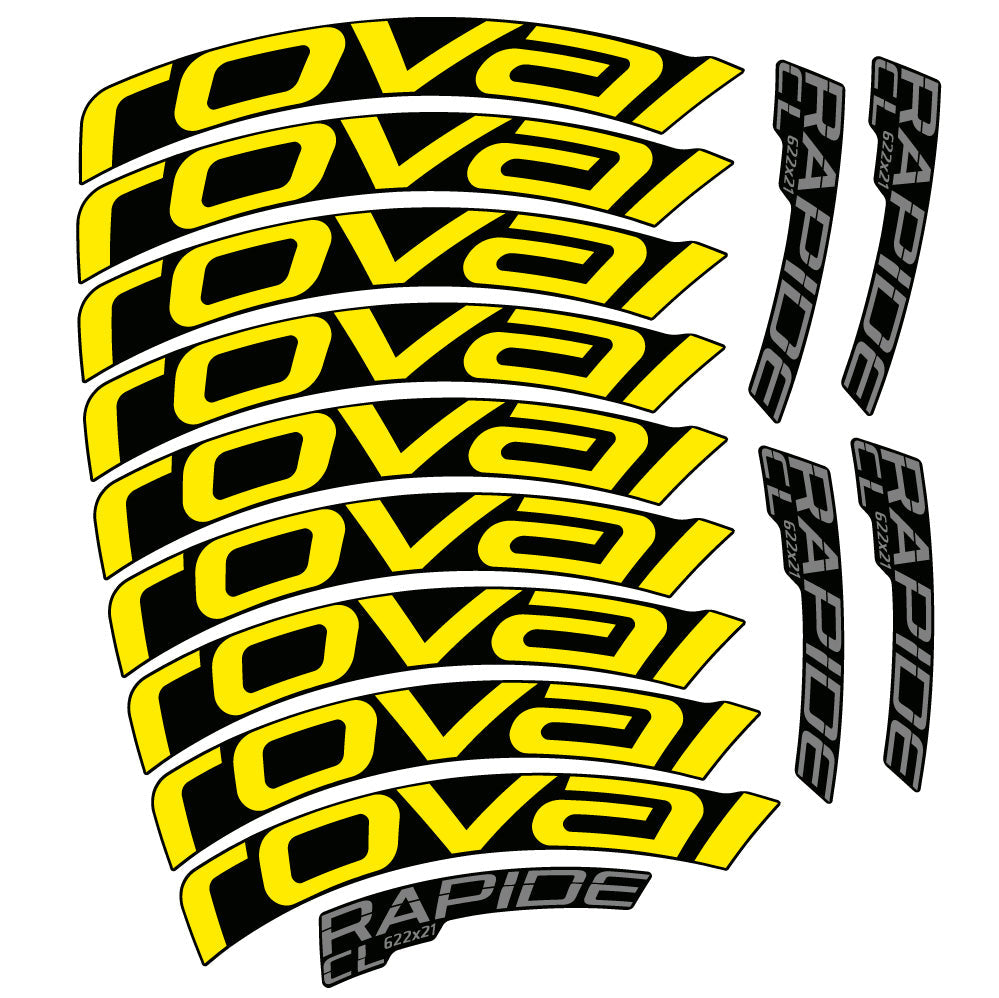 Autocollant Roval Rapide CL, Roues Route 50mm, Autocollant Vélo vinyle