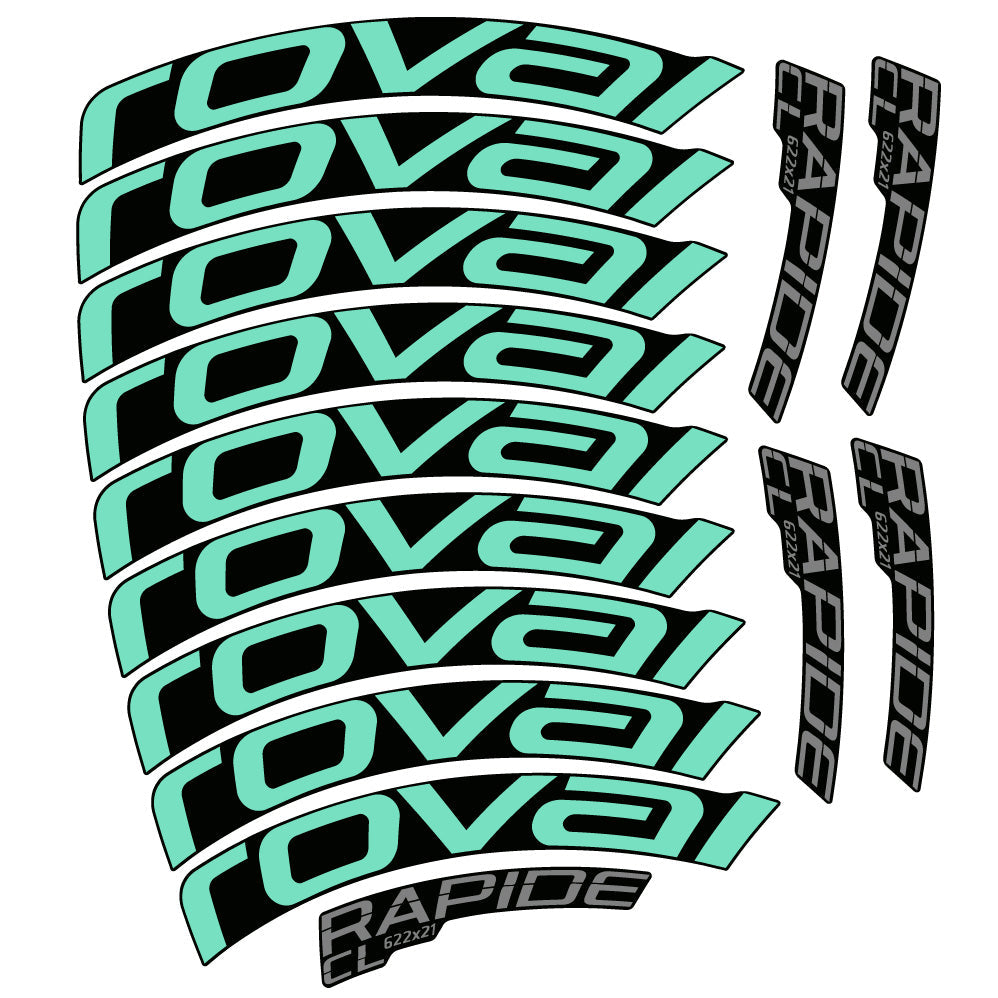 Autocollant Roval Rapide CL, Roues Route 50mm, Autocollant Vélo vinyle