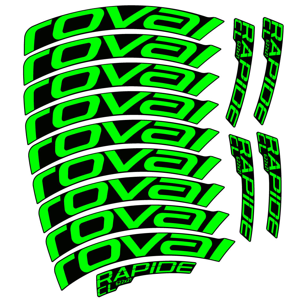 Autocollant Roval Rapide CL, Roues Route 50mm, Autocollant Vélo vinyle
