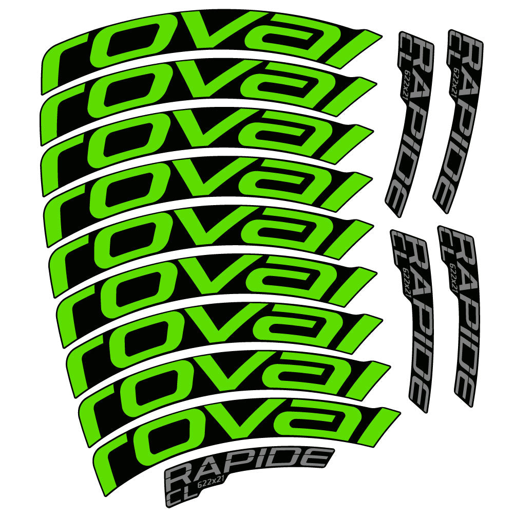 Autocollant Roval Rapide CL, Roues Route 50mm, Autocollant Vélo vinyle
