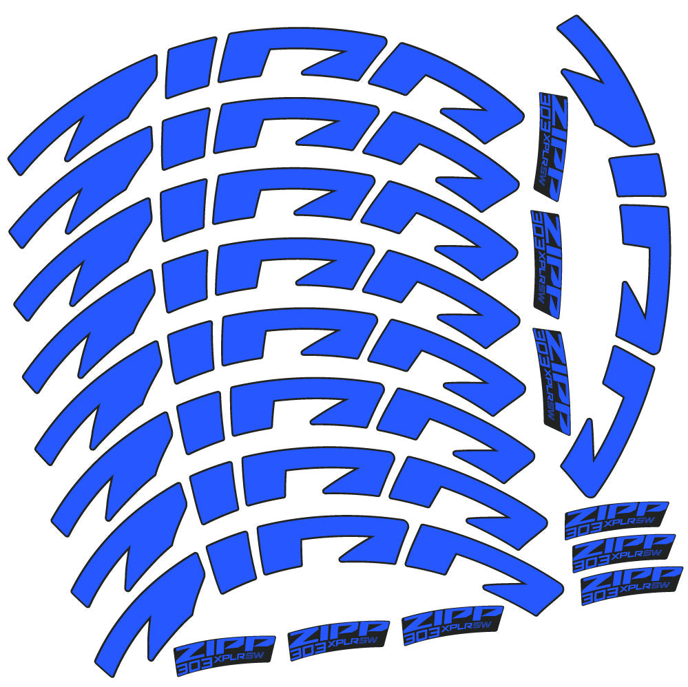Autocollant Zipp 303 XPLR SW, Roues Route 54mm, Autocollant Vélo vinyle
