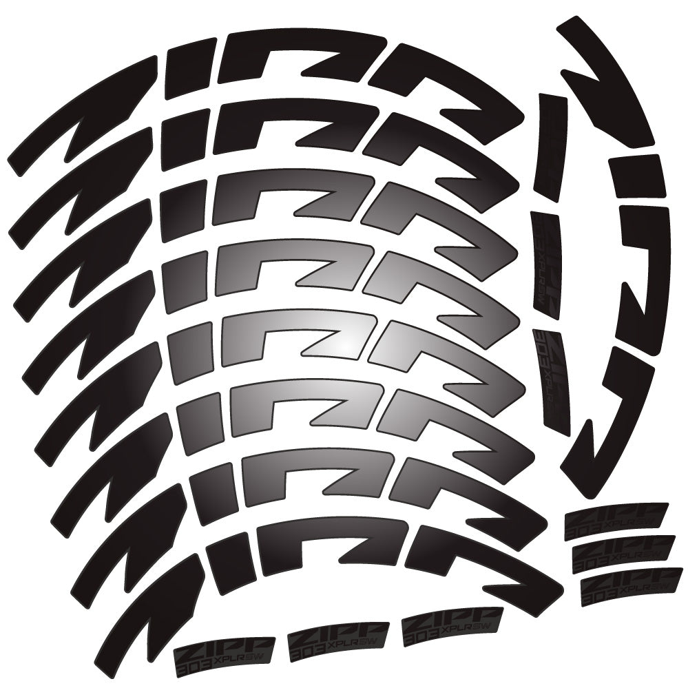 Autocollant Zipp 303 XPLR SW, Roues Route 54mm, Autocollant Vélo vinyle