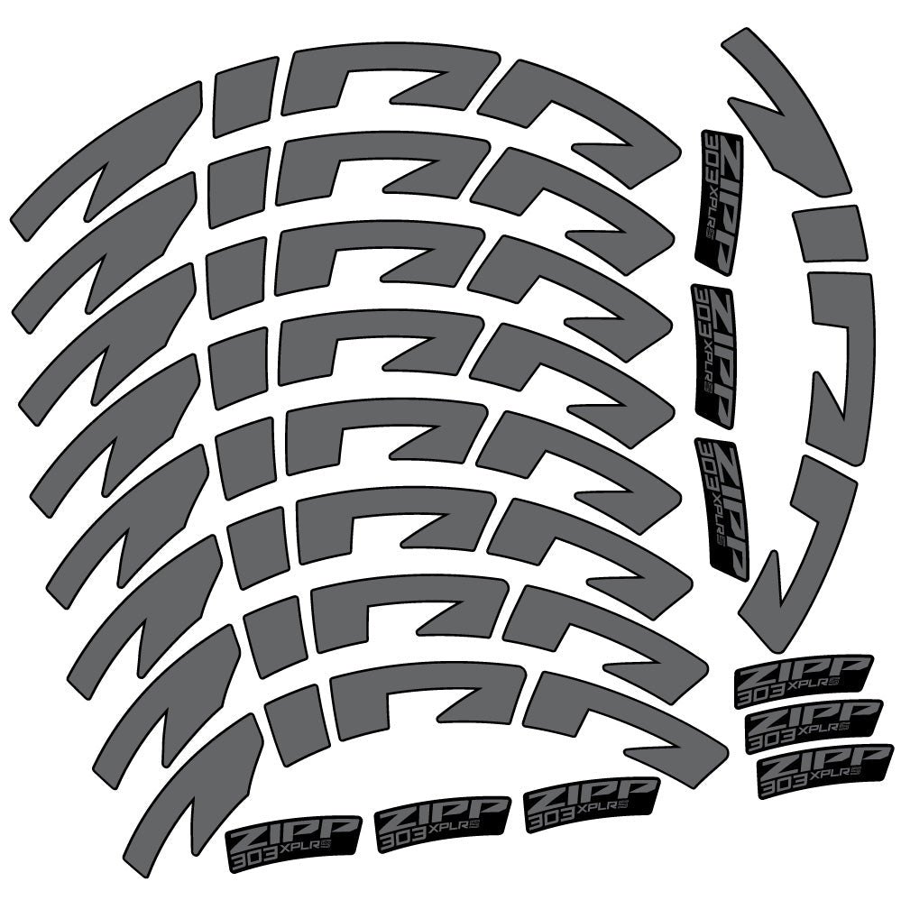 Autocollant Zipp 303 XPLR S, Roues Route 54mm, Autocollant Vélo vinyle