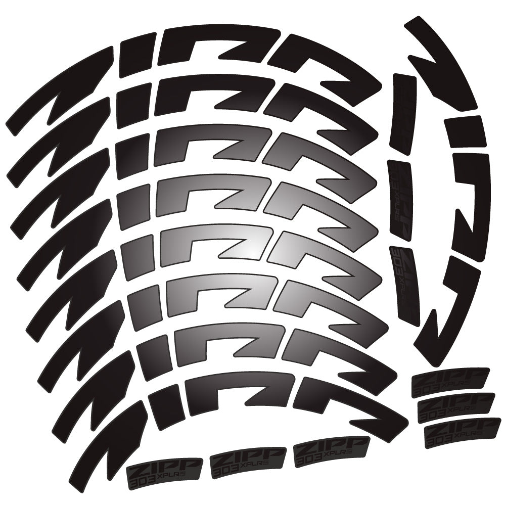 Autocollant Zipp 303 XPLR S, Roues Route 54mm, Autocollant Vélo vinyle