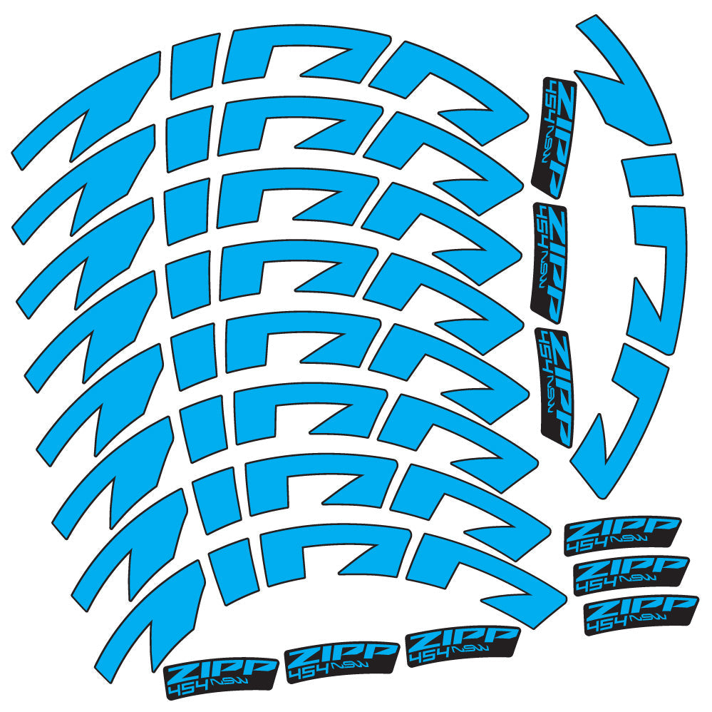 Autocollant Zipp 454 NSW, Roues Route 58mm, Autocollant Vélo vinyle