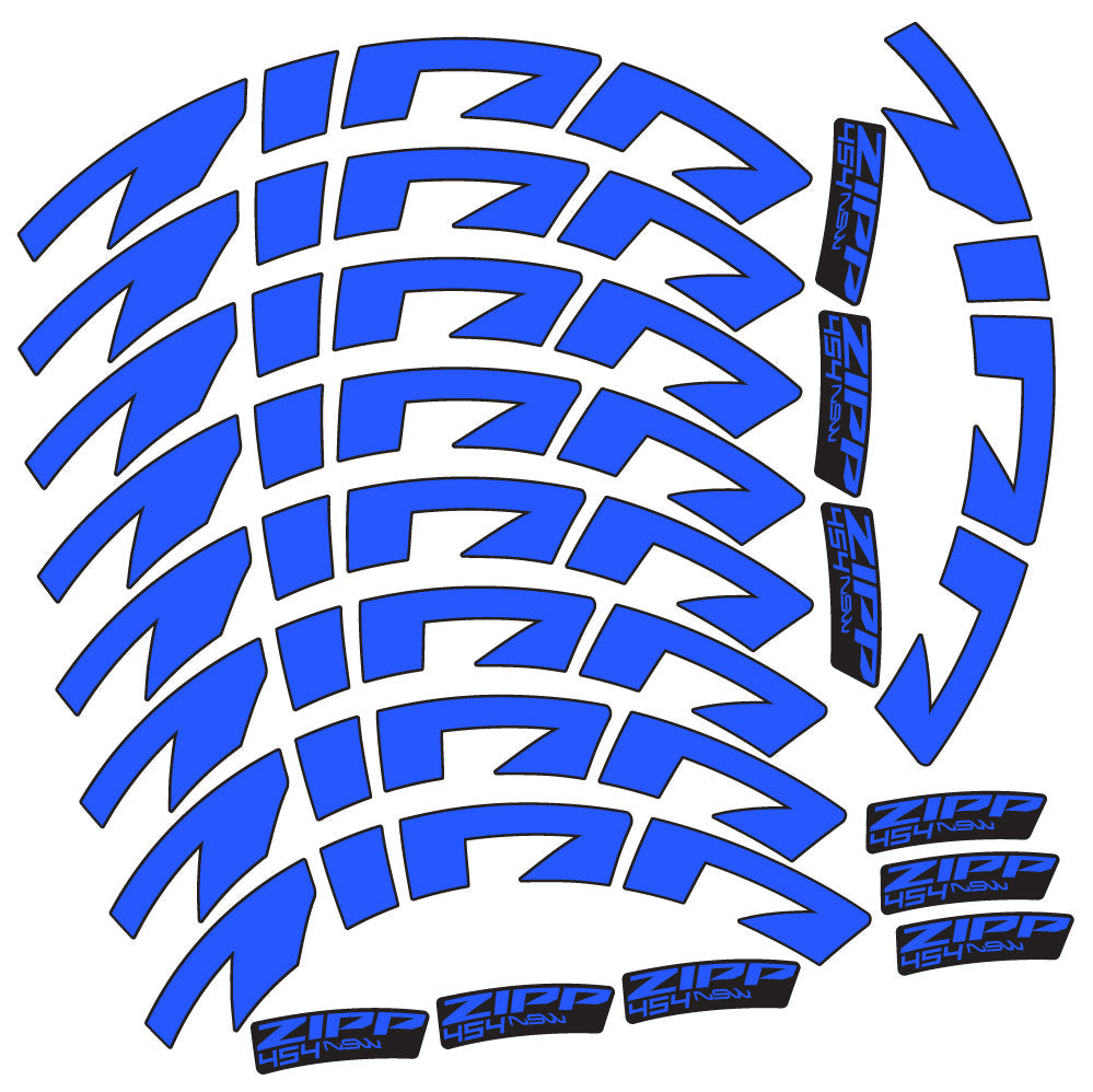Autocollant Zipp 454 NSW, Roues Route 58mm, Autocollant Vélo vinyle