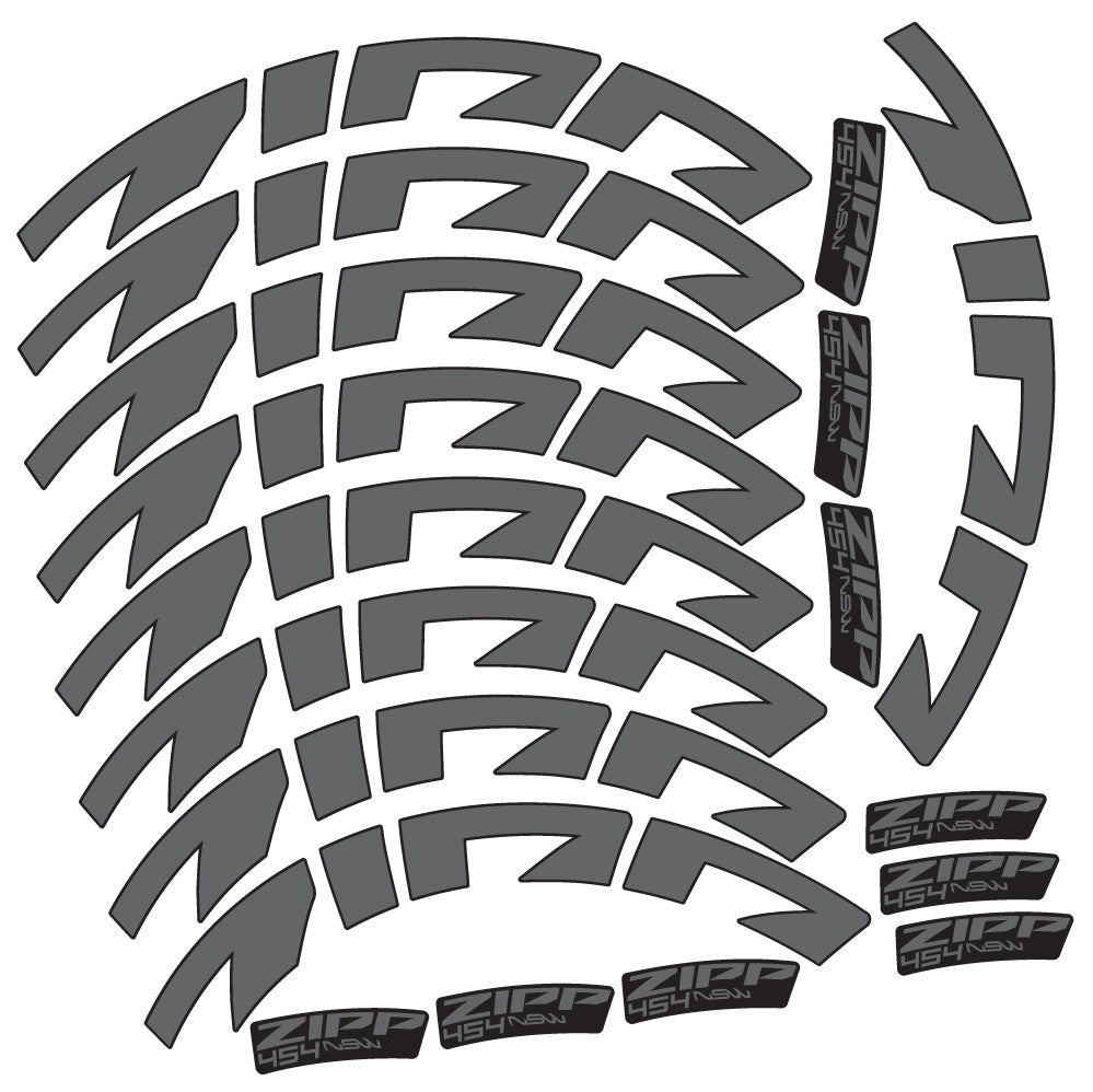 Autocollant Zipp 454 NSW, Roues Route 58mm, Autocollant Vélo vinyle