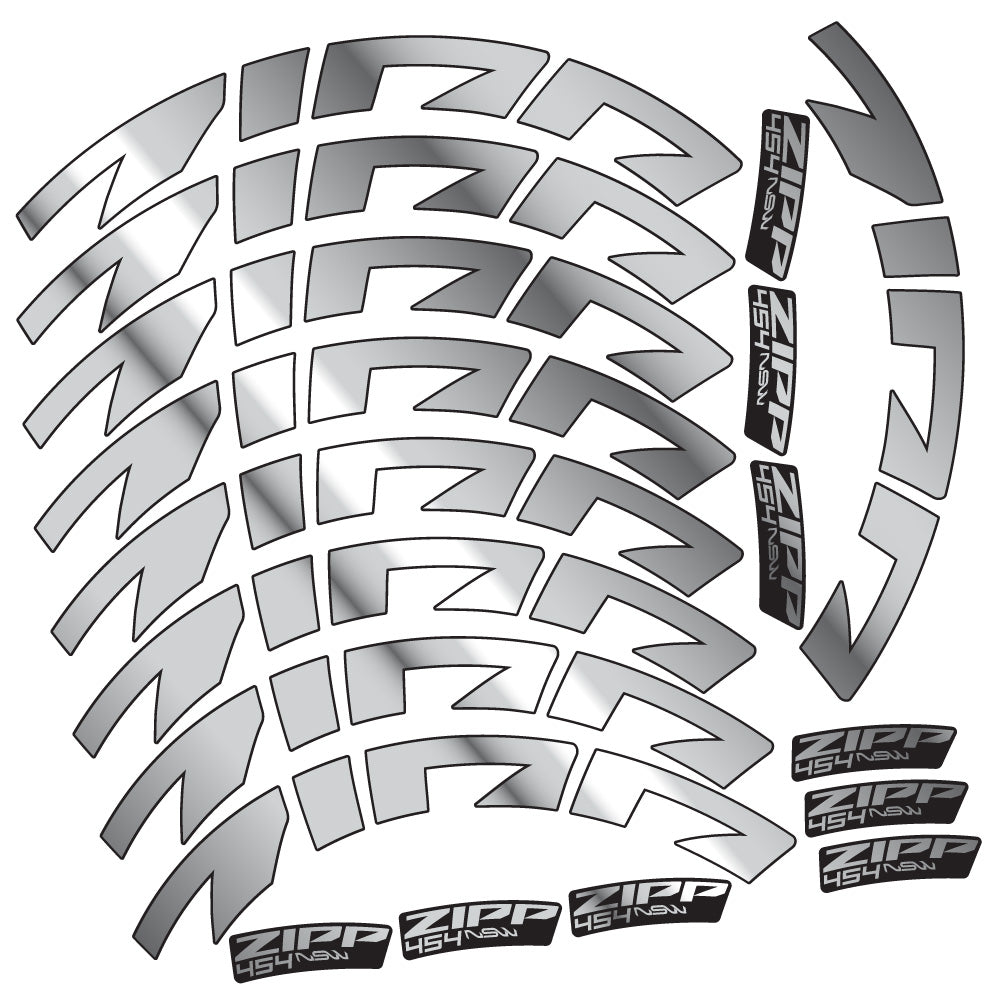 Autocollant Zipp 454 NSW, Roues Route 58mm, Autocollant Vélo vinyle