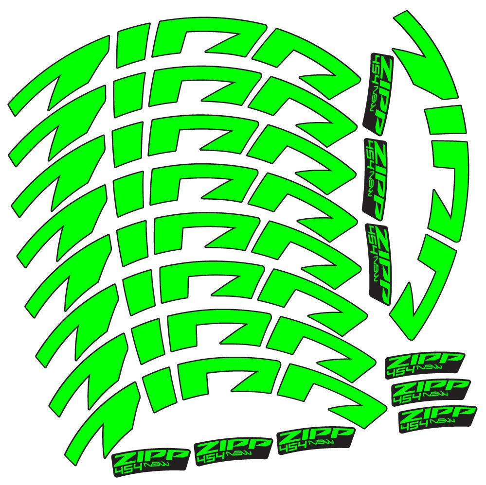 Autocollant Zipp 454 NSW, Roues Route 58mm, Autocollant Vélo vinyle