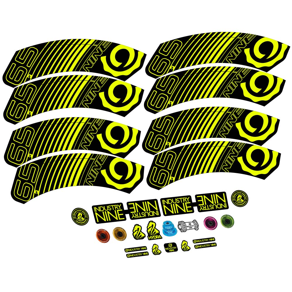 Autocollant Industry Nine i9.65 Carbon, Roues Route 60mm, Autocollant vélo vinyle