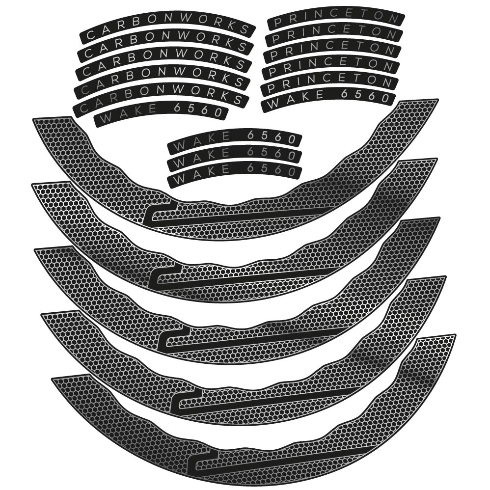 Autocollant Princeton Carbon Works Wake 6560, Roues Route 60mm, Autocollant Vélo vinyle