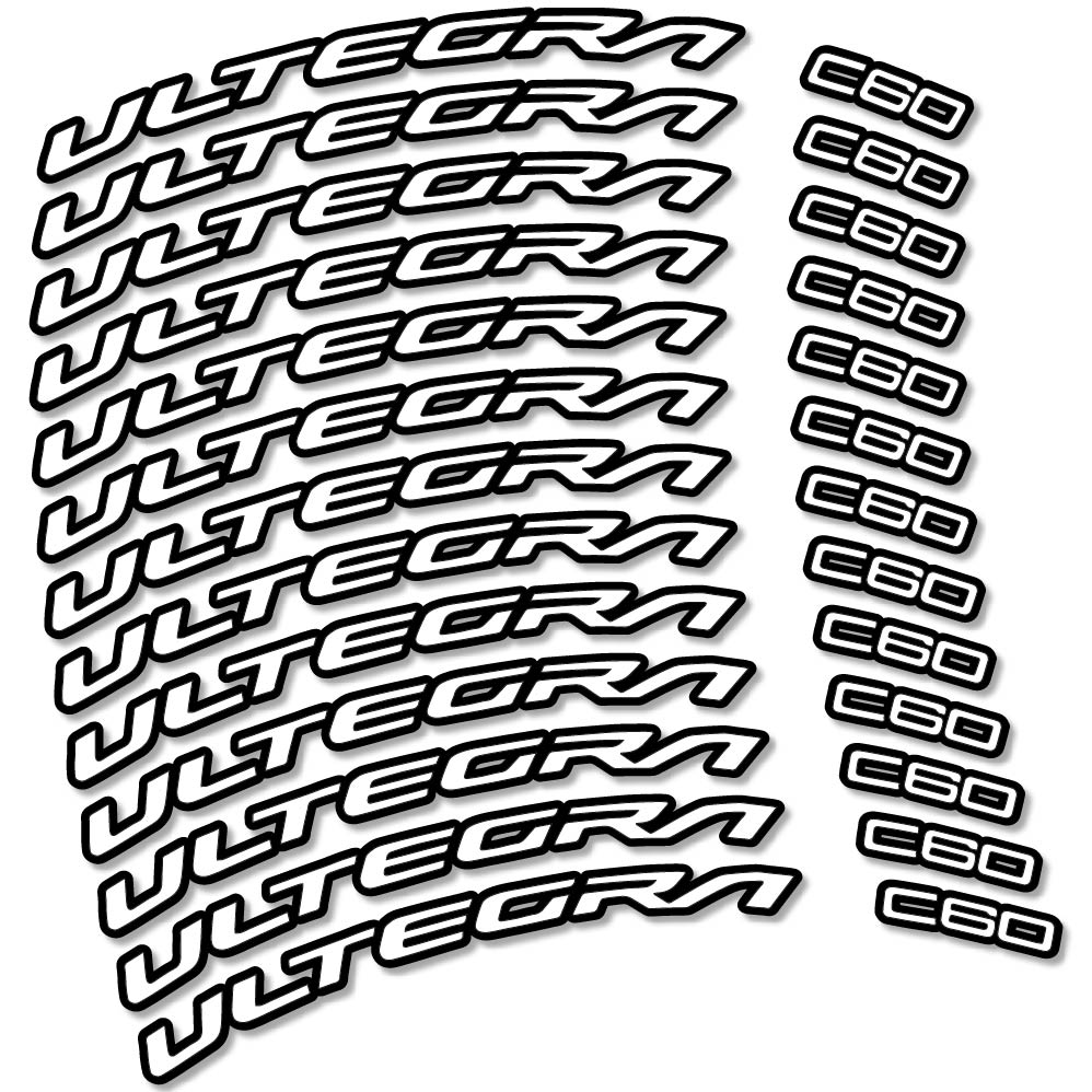 Autocollant Shimano Ultegra C60, Roues Route 60mm, Autocollant Vélo vinyle