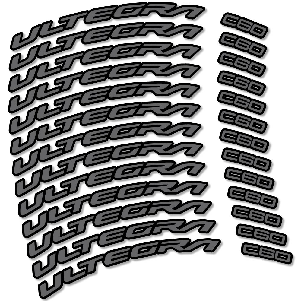 Autocollant Shimano Ultegra C60, Roues Route 60mm, Autocollant Vélo vinyle