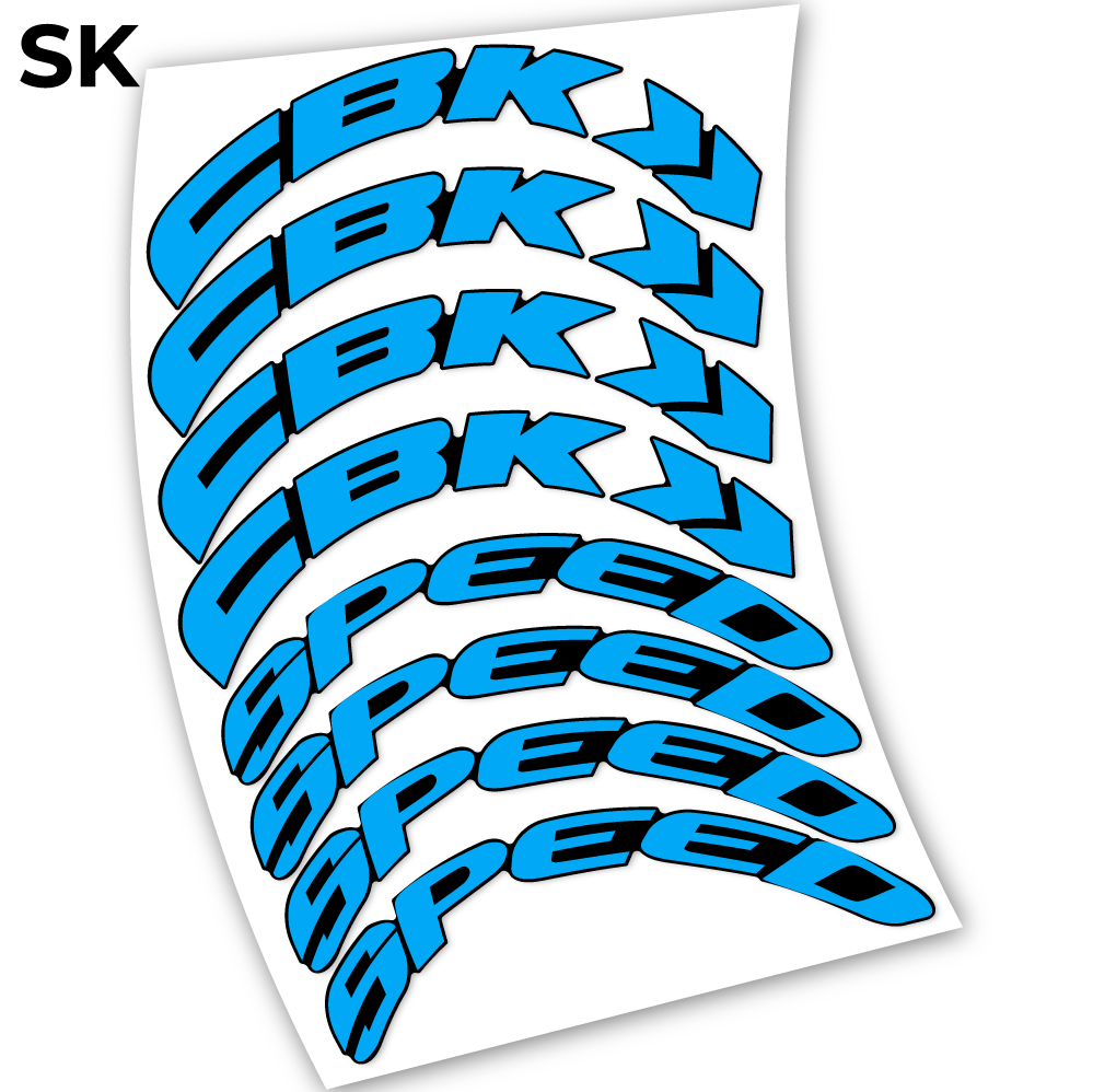 Autocollant, CBK Speed ​​​​80, Roues Route 80mm, Autocollant Vélo vinyle