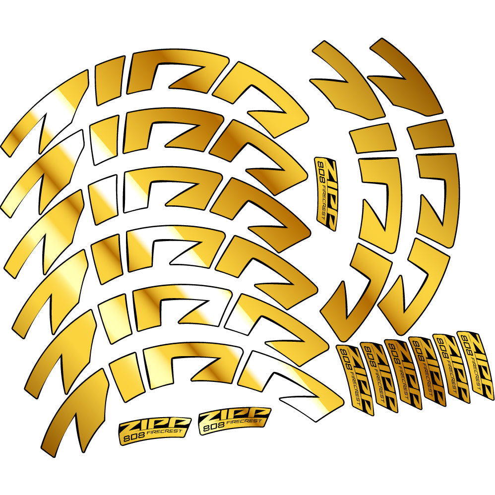 Autocollant Zipp 808 FC, Roues Route profil 88, Autocollant Vinyle