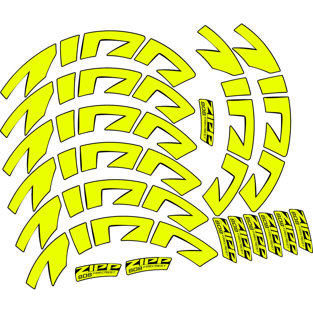 Autocollant Zipp 808 FC, Roues Route profil 88, Autocollant Vinyle