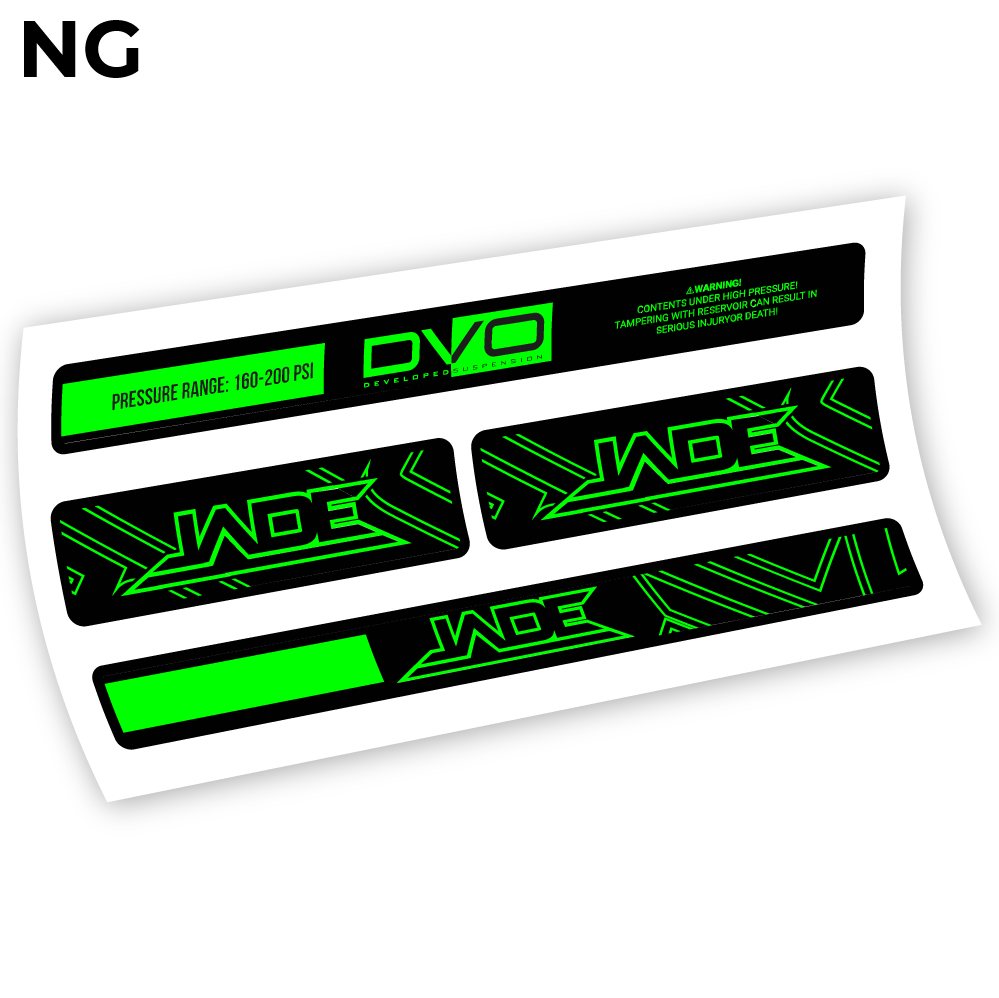 DVO Jade Coil 2019, autocollant Amortisseur Vinyle
