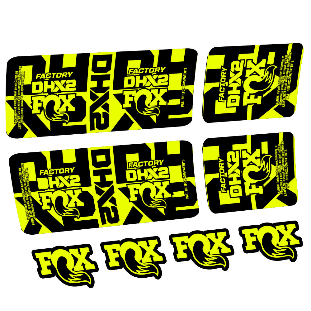 Autocollant Fox DHX2 Factory, Amortisseur, Autocollant vélo vinyle