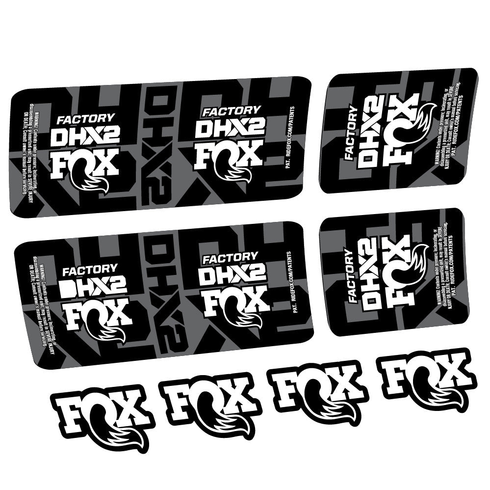 Autocollant Fox DHX2 Factory, Amortisseur, Autocollant vélo vinyle