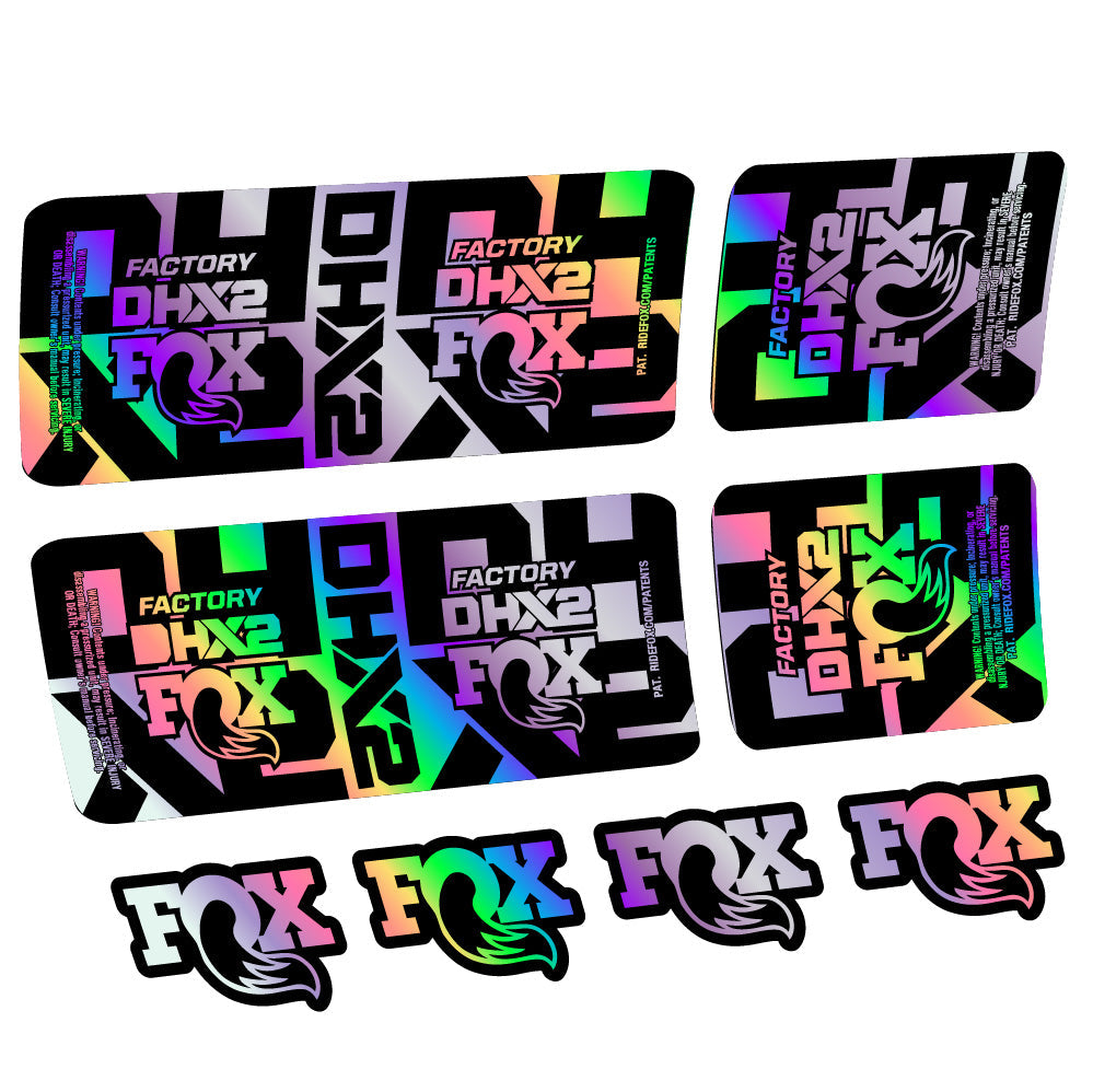 Autocollant Fox DHX2 Factory, Amortisseur, Autocollant vélo vinyle