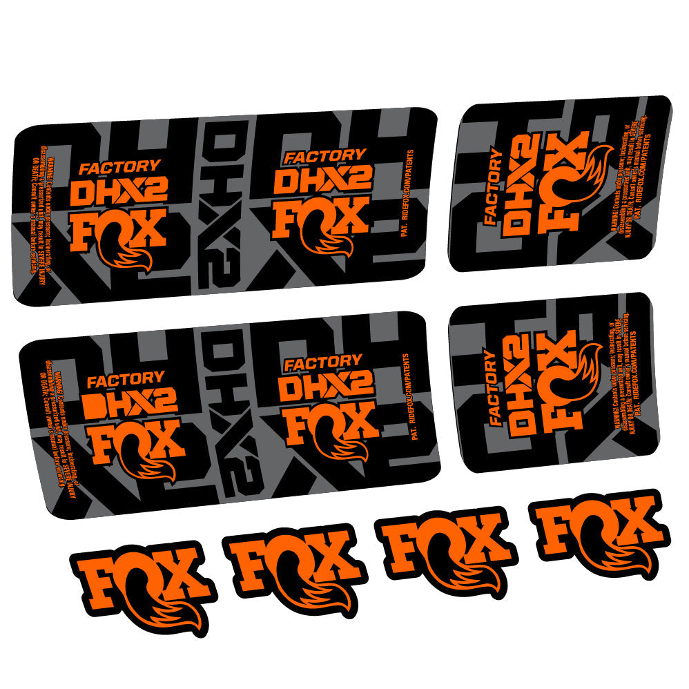 Autocollant Fox DHX2 Factory, Amortisseur, Autocollant vélo vinyle