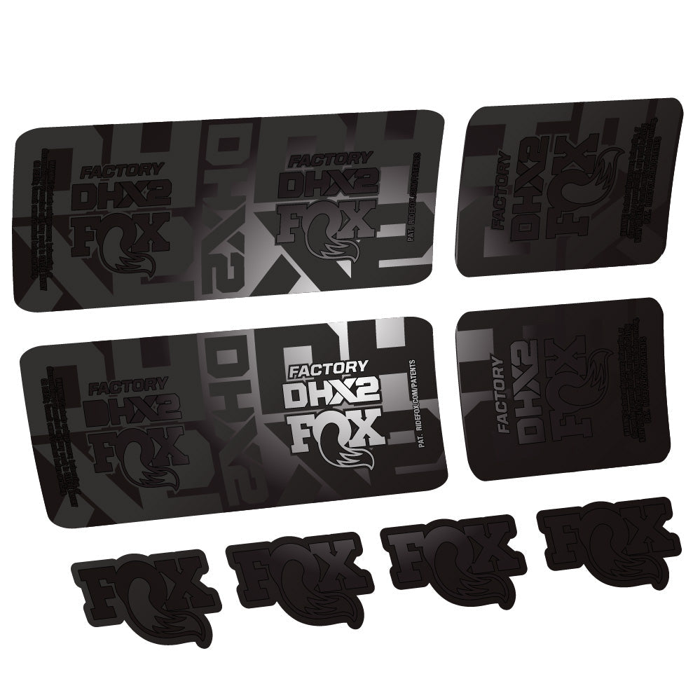 Autocollant Fox DHX2 Factory, Amortisseur, Autocollant vélo vinyle