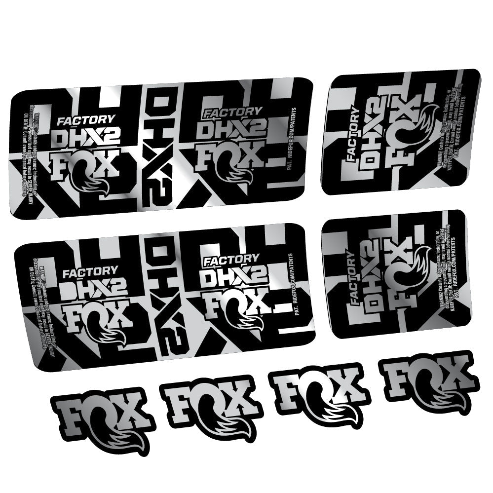 Autocollant Fox DHX2 Factory, Amortisseur, Autocollant vélo vinyle