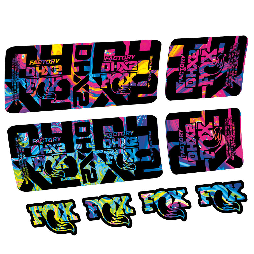 Autocollant Fox DHX2 Factory, Amortisseur, Autocollant vélo vinyle