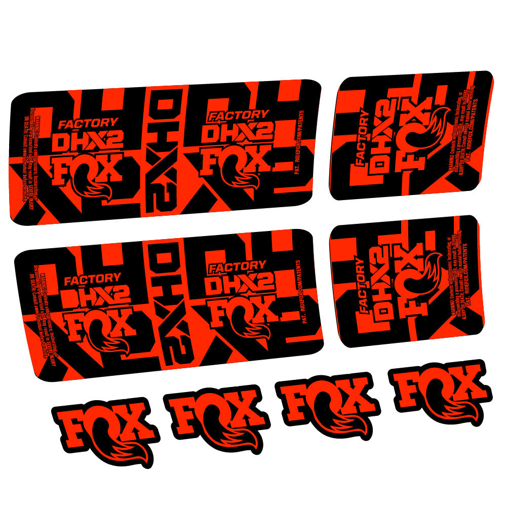 Autocollant Fox DHX2 Factory, Amortisseur, Autocollant vélo vinyle
