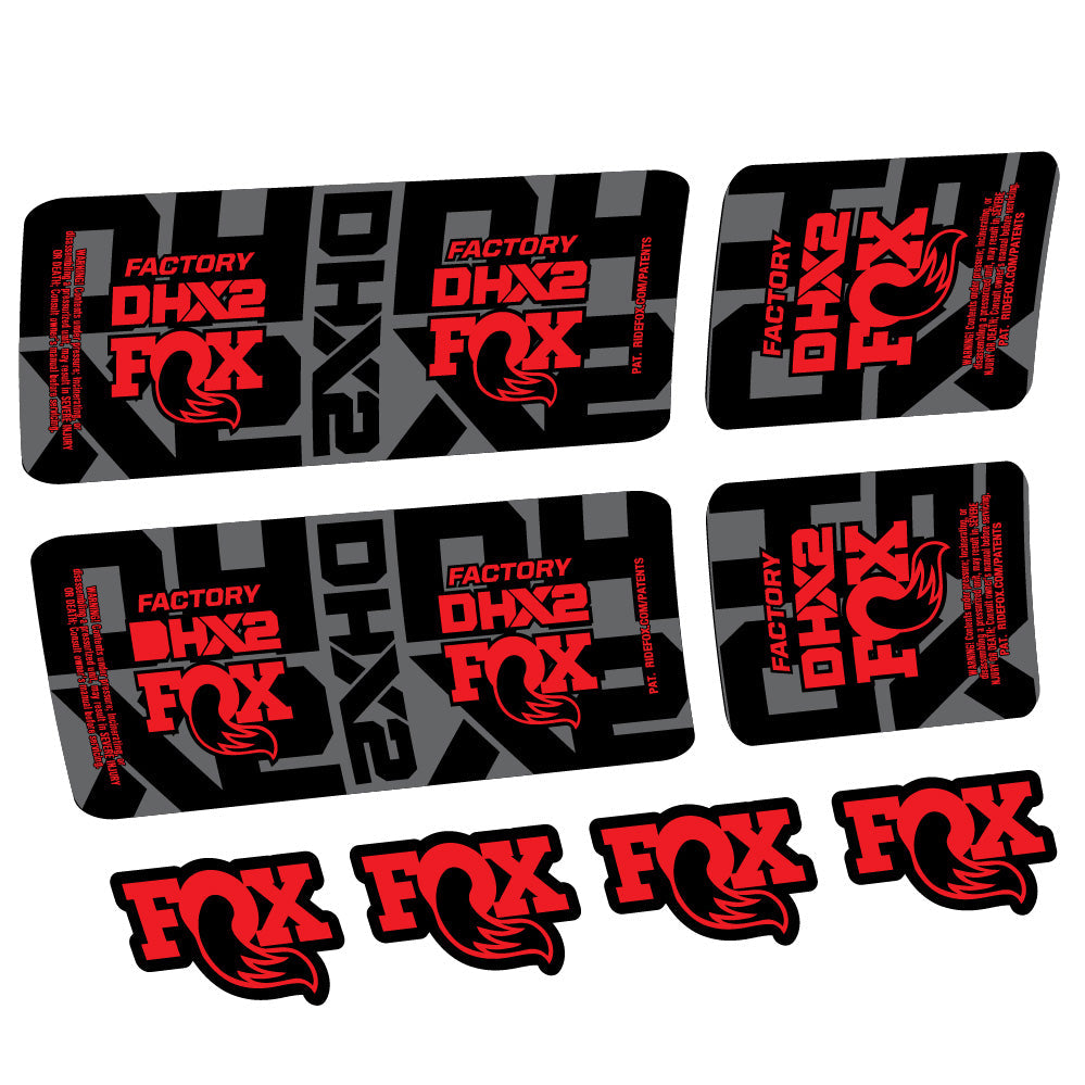 Autocollant Fox DHX2 Factory, Amortisseur, Autocollant vélo vinyle