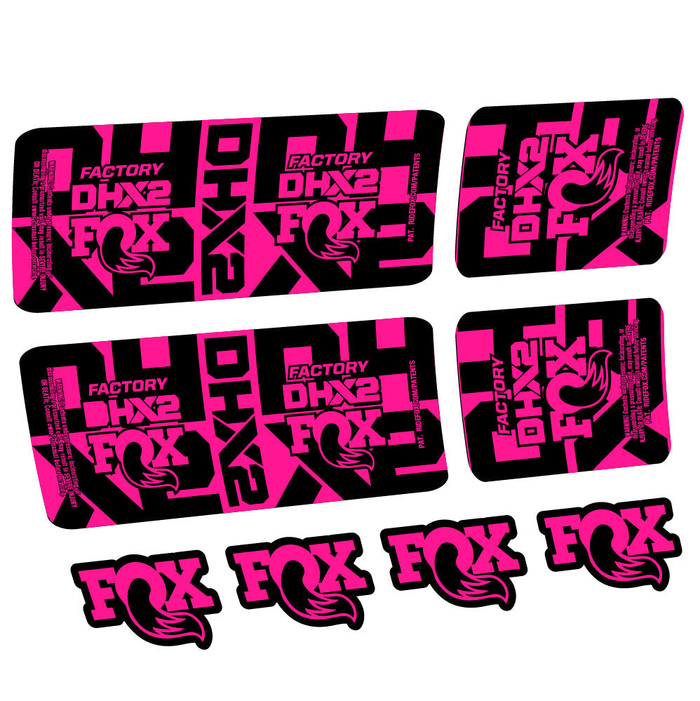 Autocollant Fox DHX2 Factory, Amortisseur, Autocollant vélo vinyle